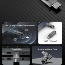 فلش مموری یوسمز مدل zb346 ظرفیت 32 گیگابایت با رابط USB Type-C