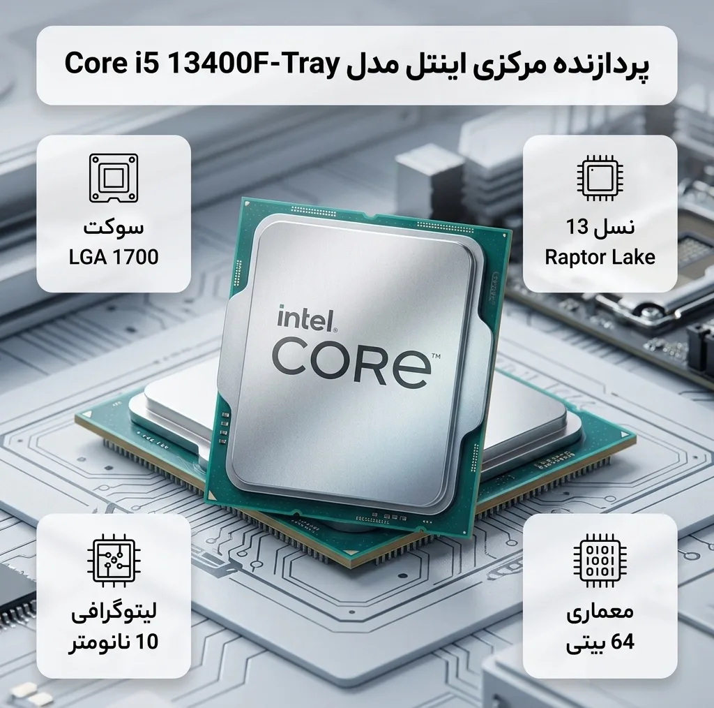 پردازنده مرکزی اینتل مدل Core i5 13400F-Tray