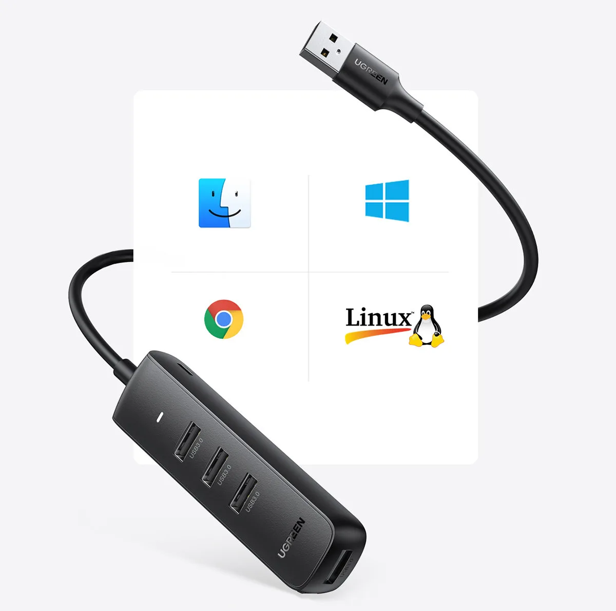 هاب 4 پورت USB 3.0 یوگرین مدل CM416