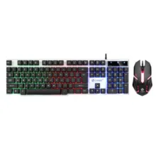 کیبورد و ماوس گیمینگ لایماید مدل NEW GAMING-GTX300، سوییچ ممبران، Full-Size، نورپردازی LED RGB