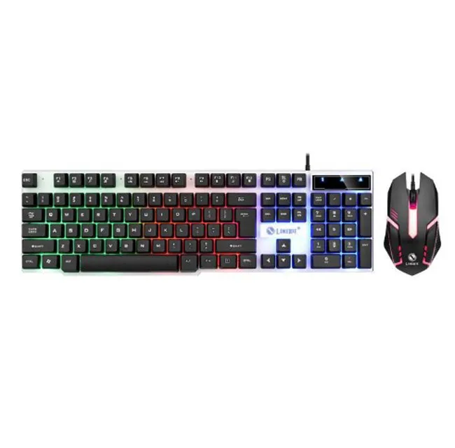 کیبورد و ماوس گیمینگ لایماید مدل NEW GAMING-GTX300، سوییچ ممبران، Full-Size، نورپردازی LED RGB