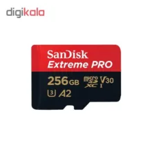 کارت حافظه microSDXC سن دیسک مدل Extreme PRO کلاس A2 استاندارد UHS-I U3 سرعت 170MBs ظرفیت 256 گیگابایت