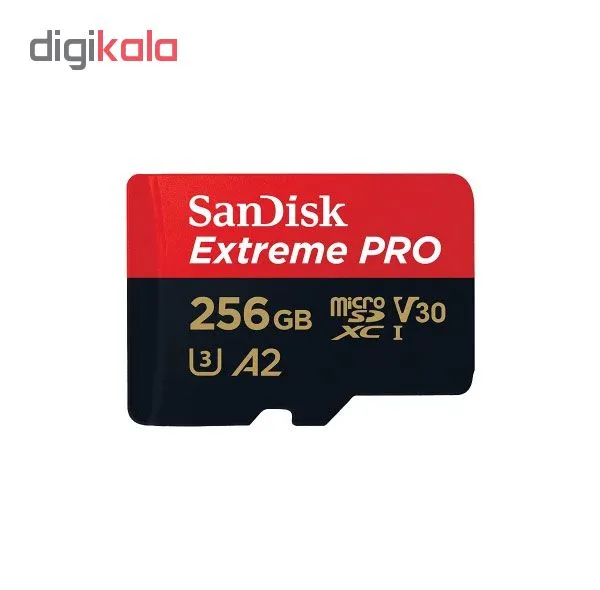 کارت حافظه microSDXC سن دیسک مدل Extreme PRO کلاس A2 استاندارد UHS-I U3 سرعت 170MBs ظرفیت 256 گیگابایت
