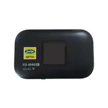 مودم 4G قابل حمل ایرانسل مدل FD-M40 با باتری 3000 میلی‌آمپر، پشتیبانی همزمان 25 کاربر، صفحه نمایش LCD، اتصال بی‌سیم و باسیم، سازگار با اندروید، ویندوز و MacOS و قابلیت پشتیبانی از پیامک و DDNS