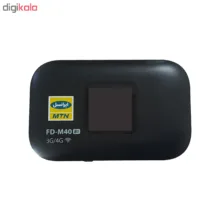 مودم 4G قابل حمل ایرانسل مدل FD-M40 با باتری 3000 میلی‌آمپر، پشتیبانی همزمان 25 کاربر، صفحه نمایش LCD، اتصال بی‌سیم و باسیم، سازگار با اندروید، ویندوز و MacOS و قابلیت پشتیبانی از پیامک و DDNS