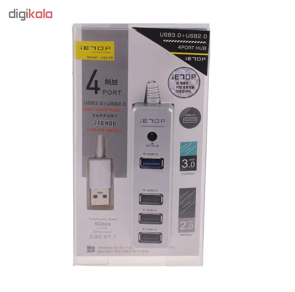 هاب 4 پورت USB3.0 آی ای تاپ مدل U32-09