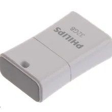 فلش مموری فیلیپس سری Picco مدل FM32FD85B ظرفیت 32 گیگابایت با رابط USB 2.0، درپوش محافظ و بند قابل جداشدن