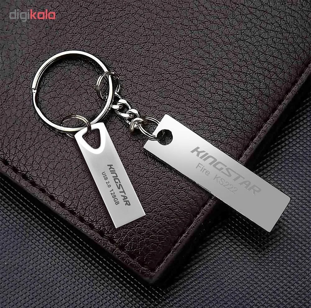 فلش مموری کینگ استار مدل KS222 ظرفیت 16 گیگابایت با درگاه USB 2.0، سرعت نوشتن 25 و خواندن 10 مگابایت بر ثانیه، مقاوم در برابر آب، ضربه و گردوغبار، بدنه فلزی و سازگار با ویندوز، مک و لینوکس