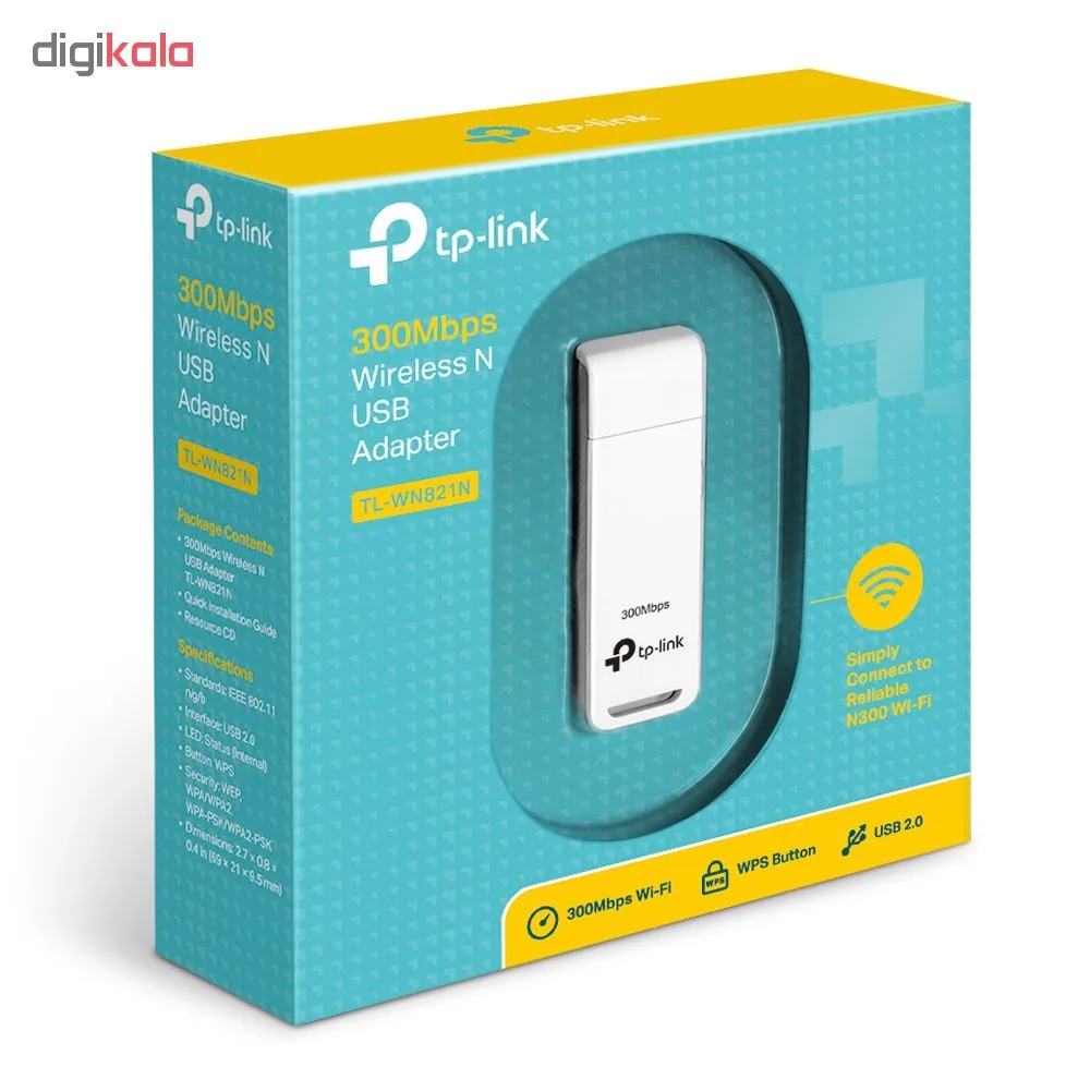 کارت شبکه USB تی پی-لینک مدل TL-WN821N V6