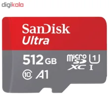 کارت حافظه microSDXC سن دیسک مدل Ultra کلاس 10 استاندارد UHS-I U1 سرعت 100MBps ظرفیت 512 گیگابایت