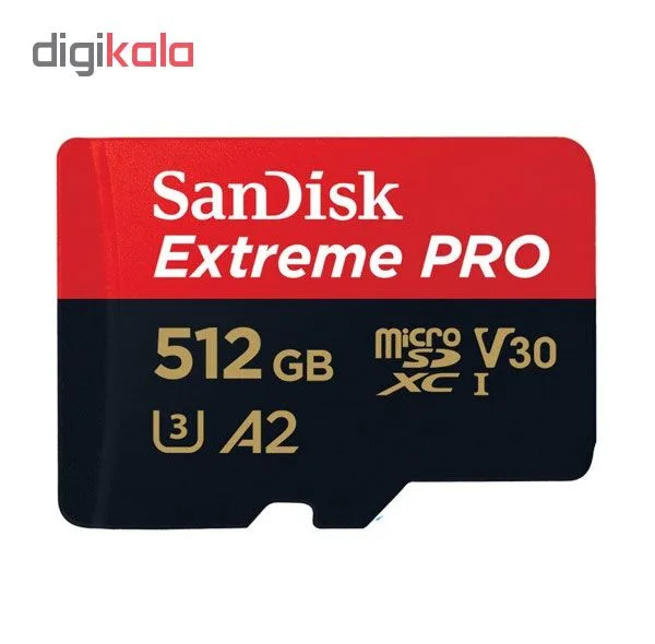 کارت حافظه microSDXC سن دیسک مدل Extreme PRO کلاس A2 استاندارد UHS-I U3 سرعت 170MBs ظرفیت 512 گیگابایت