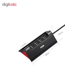 هاب 4 پورت USB 2.0 اس اس کا مدل SHU830