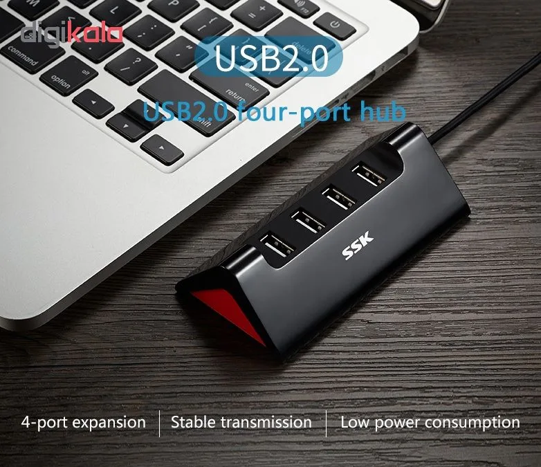 هاب 4 پورت USB 2.0 اس اس کا مدل SHU830