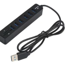 هاب USB 2.0 شش پورت ماکار مدل 2IN1CD6HUB