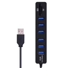 هاب USB 2.0 شش پورت ماکار مدل 2IN1CD6HUB
