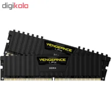 رم دسکتاپ کورسیر مدل Vengeance LPX DDR4 دو کاناله 32 گیگابایت 3200 مگاهرتز CL16 با هیتسینک آلومینیومی و پشتیبانی از XMP 2.0 برای اورکلاکینگ پایدار و خنک‌کنندگی بهینه