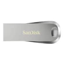 فلش مموری سن دیسک مدل Ultra Luxe ظرفیت 256 گیگابایت، رابط USB 3.1، سرعت خواندن 150 مگابایت بر ثانیه، بدنه فلزی مقاوم، پشتیبانی از نرم‌افزار کدگذاری اطلاعات