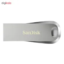 فلش مموری سن دیسک مدل Ultra Luxe ظرفیت 256 گیگابایت، رابط USB 3.1، سرعت خواندن 150 مگابایت بر ثانیه، بدنه فلزی مقاوم، پشتیبانی از نرم‌افزار کدگذاری اطلاعات