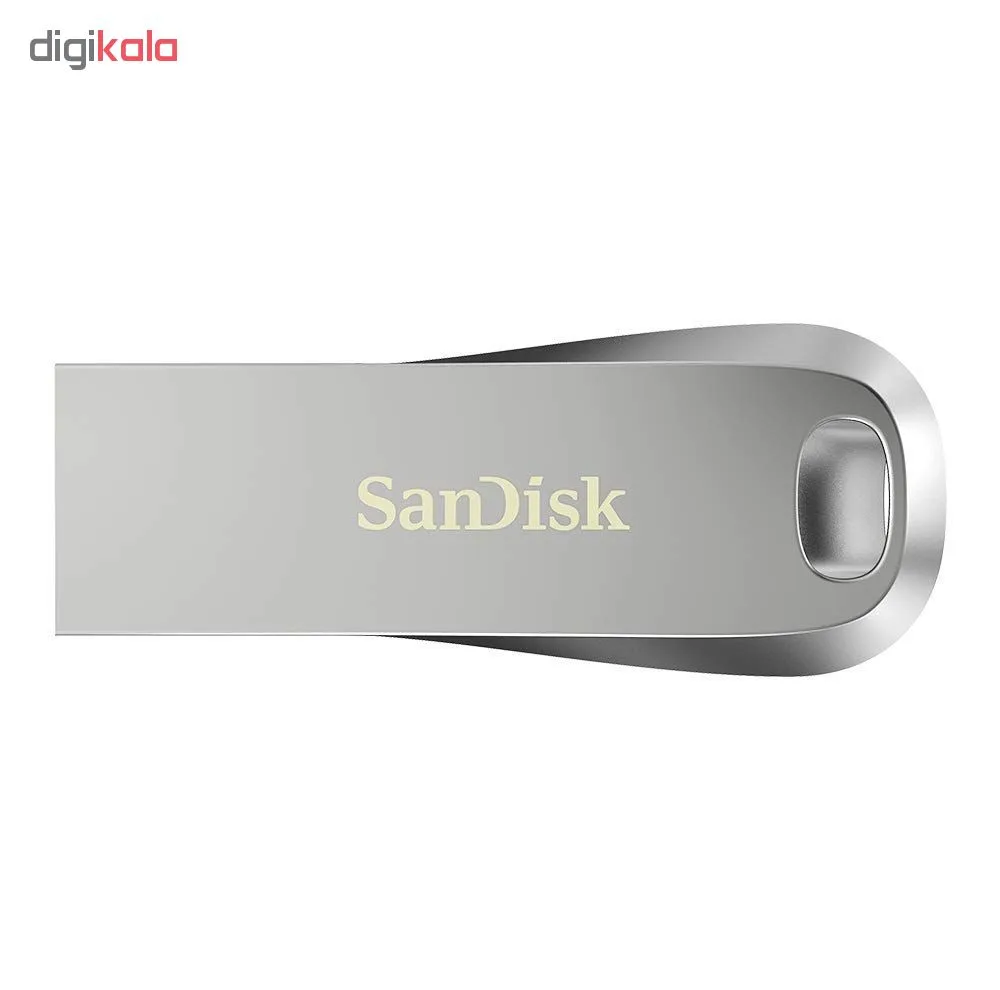 فلش مموری سن دیسک مدل Ultra Luxe ظرفیت 256 گیگابایت، رابط USB 3.1، سرعت خواندن 150 مگابایت بر ثانیه، بدنه فلزی مقاوم، پشتیبانی از نرم‌افزار کدگذاری اطلاعات