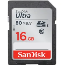کارت حافظه SDHC سن دیسک مدل Ultra کلاس 10 استاندارد UHS-I U1 سرعت 533X 80MBps ظرفیت 16 گیگابایت