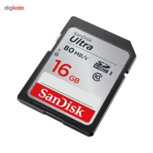 کارت حافظه SDHC سن دیسک مدل Ultra کلاس 10 استاندارد UHS-I U1 سرعت 533X 80MBps ظرفیت 16 گیگابایت