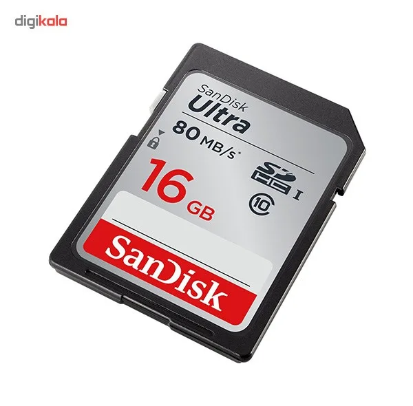 کارت حافظه SDHC سن دیسک مدل Ultra کلاس 10 استاندارد UHS-I U1 سرعت 533X 80MBps ظرفیت 16 گیگابایت