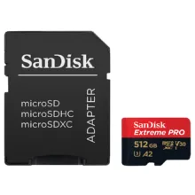 کارت حافظه microSDXC سن دیسک مدل Extreme PRO کلاس A2 استاندارد UHS-I U3 سرعت 170MBs ظرفیت 512 گیگابایت به همراه آداپتور SD