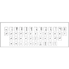 برچسب حروف فارسی کیبورد کد ۰۰۲