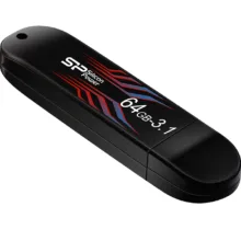 فلش مموری 64 گیگابایت سیلیکون پاور مدل Blaze B10 با رابط USB 3.1، نشانگر LED و خطوط بدنه حساس به دما