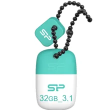 فلش مموری 32 گیگابایت سیلیکون پاور مدل Jewel J07 با رابط USB سه، مقاوم در برابر آب، ضربه، لرزش و گردوغبار، دارای درپوش و زنجیر نگهدارنده