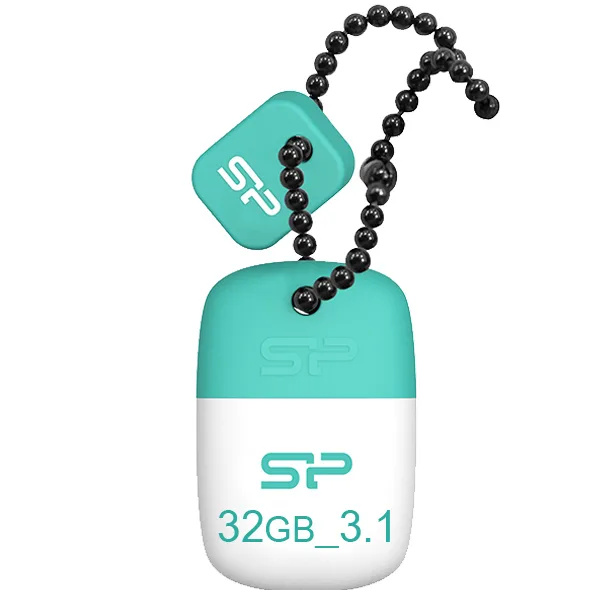 فلش مموری 32 گیگابایت سیلیکون پاور مدل Jewel J07 با رابط USB سه، مقاوم در برابر آب، ضربه، لرزش و گردوغبار، دارای درپوش و زنجیر نگهدارنده