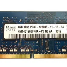 رم لپ‌تاپ 4 گیگابایت DDR3L تک کاناله 1600 مگاهرتز CL11 اس کی هاینیکس مدل PC3L ولتاژ 1.35 ولت و 204 پین