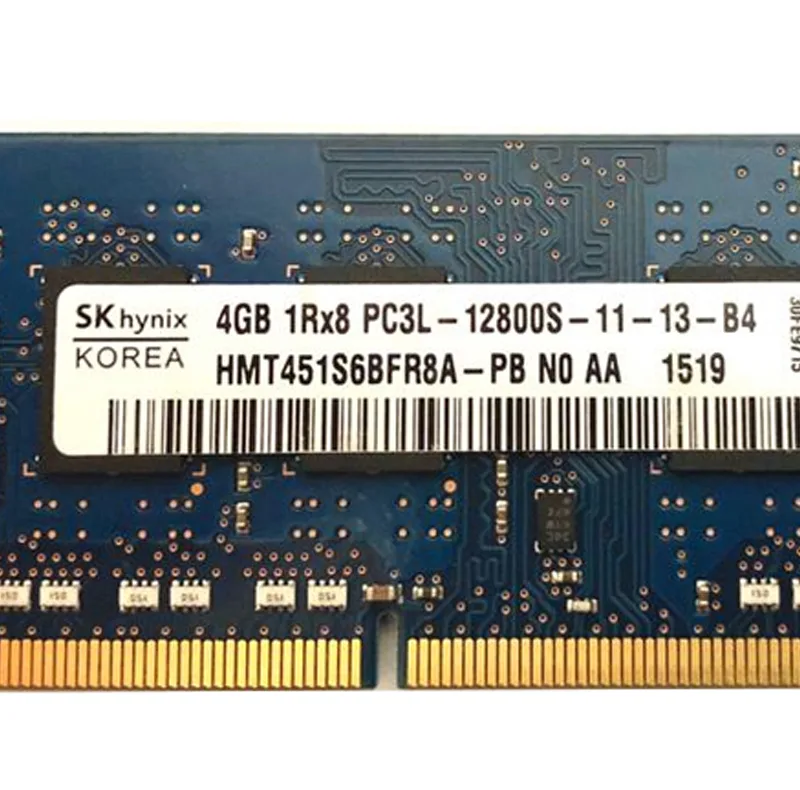 رم لپ‌تاپ 4 گیگابایت DDR3L تک کاناله 1600 مگاهرتز CL11 اس کی هاینیکس مدل PC3L ولتاژ 1.35 ولت و 204 پین
