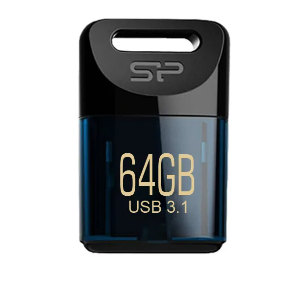 فلش مموری سیلیکون پاور Jewel J06 ظرفیت 64 گیگابایت، رابط USB 3.1 و سازگار با USB 2.0، مقاوم در برابر آب، گرد و غبار و لرزش، ابعاد کوچک و وزن سبک