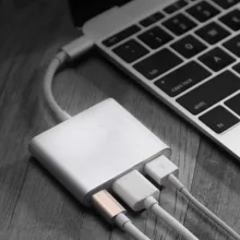 تبدیل USB-C به HDMI/USB/PD آی فورتک مدل IFOR-03