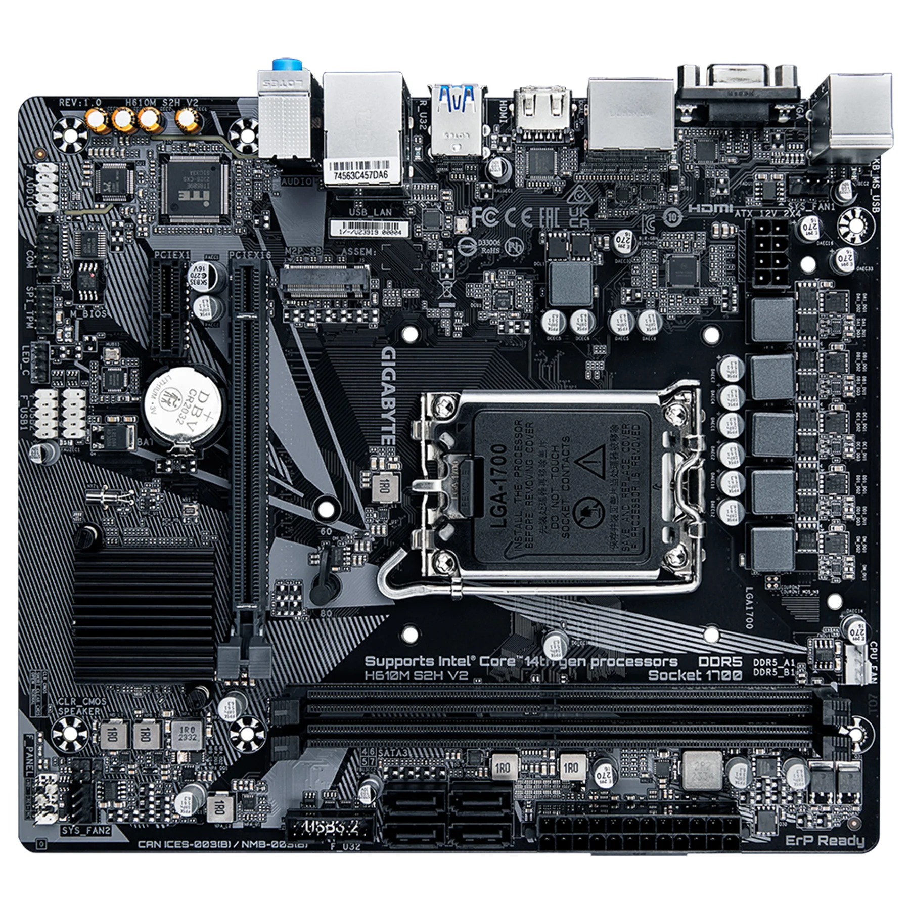 مادربرد گیگابایت مدل H610M S2H V2 rev. 1.0