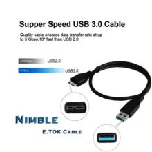 کابل هارد USB3.0 ایتوک مدل Nimble طول 0.3 متر