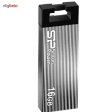 فلش مموری سیلیکون پاور Touch 835 ظرفیت 16GB، مقاوم در برابر خش و ضربه، بدنه فلزی سندبلاست شده، طراحی بدون درپوش، وزن سبک و گارانتی مادام‌العمر