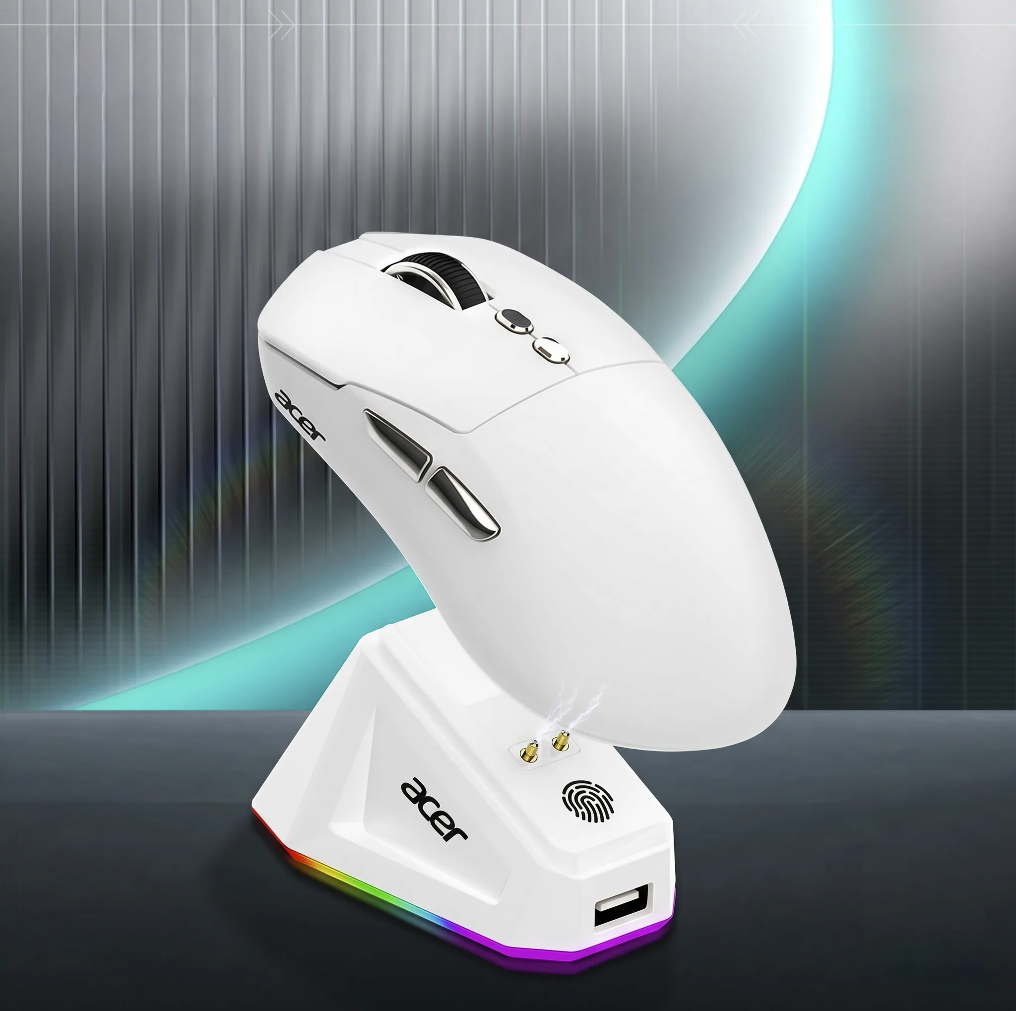 ماوس بی سیم گیمینگ ایسر مدل OMR317 به همراه پایه شارژ
