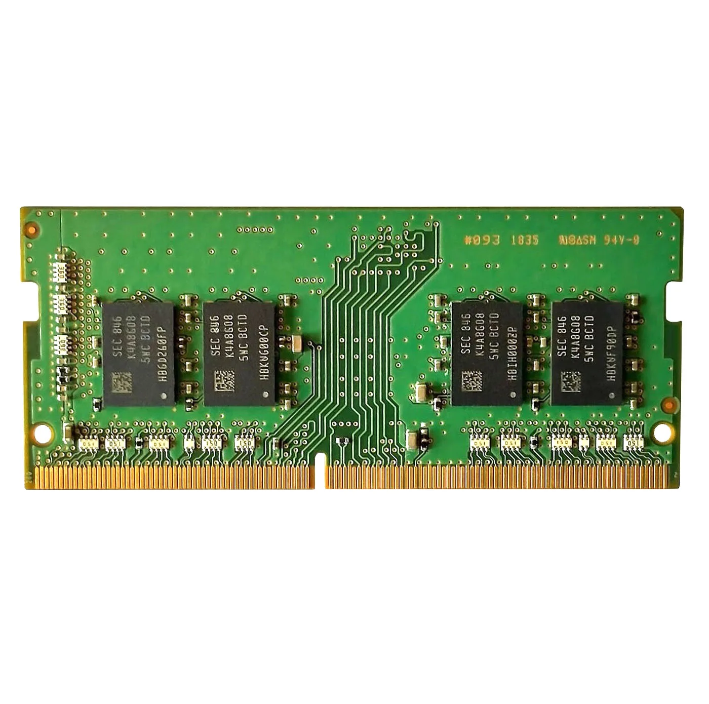 رم لپ‌تاپ 8 گیگابایت سامسونگ مدل PC4-2666 از نوع DDR4، تک‌کاناله با فرکانس 2666 مگاهرتز، تایمینگ CL19 و فرم‌فکتور SO-DIMM 260 پین