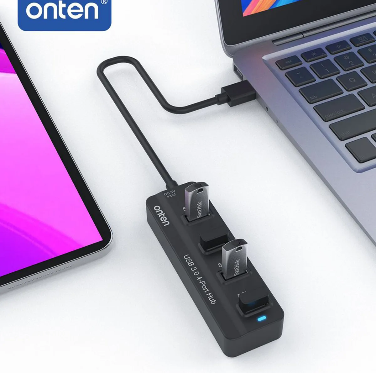 هاب 4 پورت USB 3.0 اونتن مدل OTN-5305