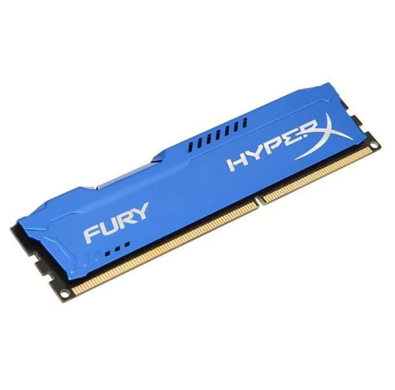 رم دسکتاپ DDR3 8 گیگابایت کینگستون مدل HyperX Fury با فرکانس 1600 مگاهرتز، تایمینگ CL10، معماری تک‌کاناله و 240 پین