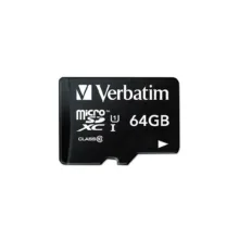 کارت حافظه Micro SDXC ورباتیم مدل Premium کلاس 10 UHS-I سرعت 90MB/S ظرفیت 64 گیگابایت به همراه آداپتور
