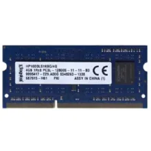 رم لپ تاپ DDR3L تک کاناله 1600 مگاهرتز CL11 کینگستون مدل HP-16D3LS1KFG-PC3L 12800S ظرفیت 4 گیگابایت