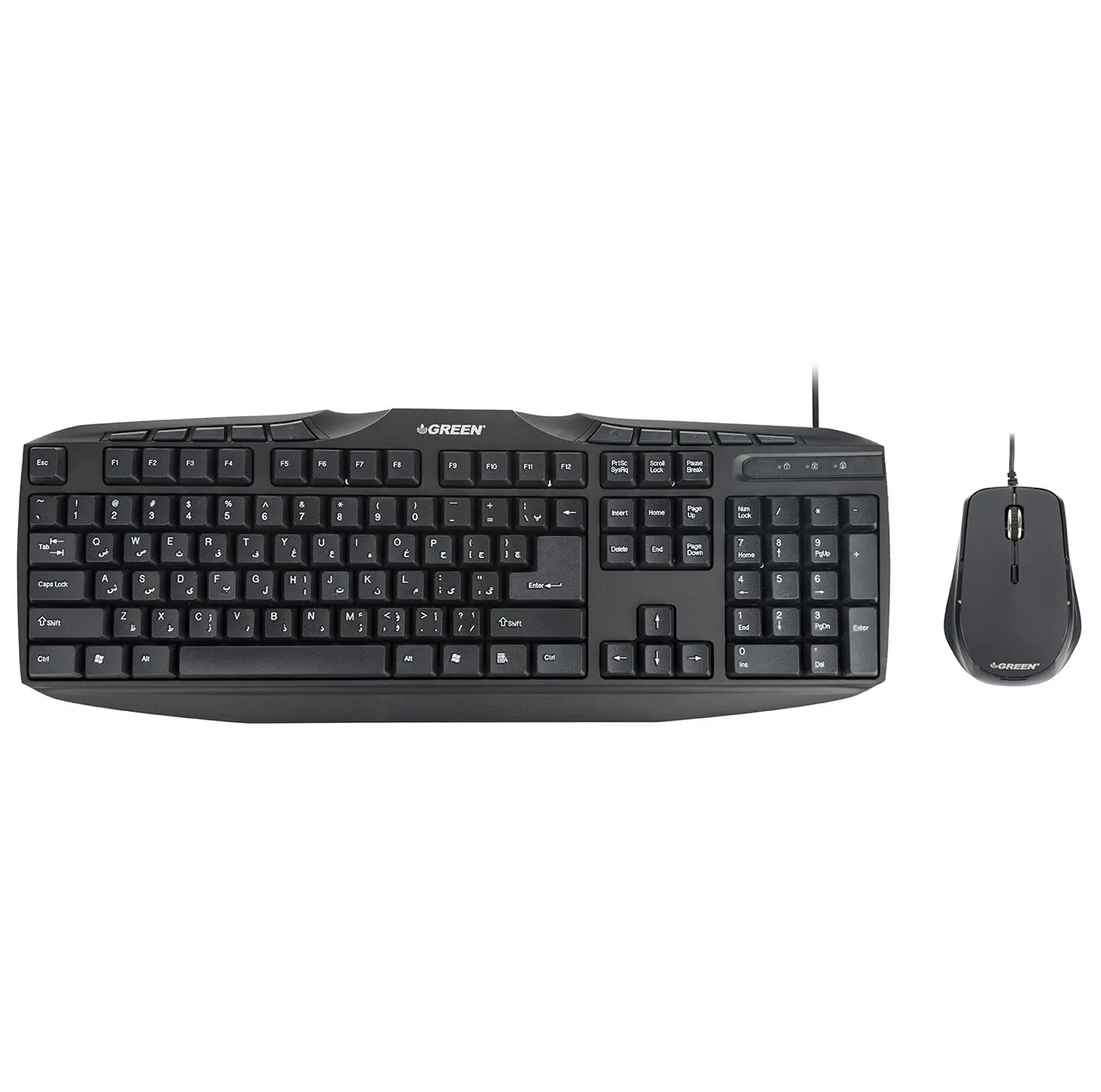 کیبورد و ماوس گرین مدل GKM-305، سوئیچ ممبران، Full-size