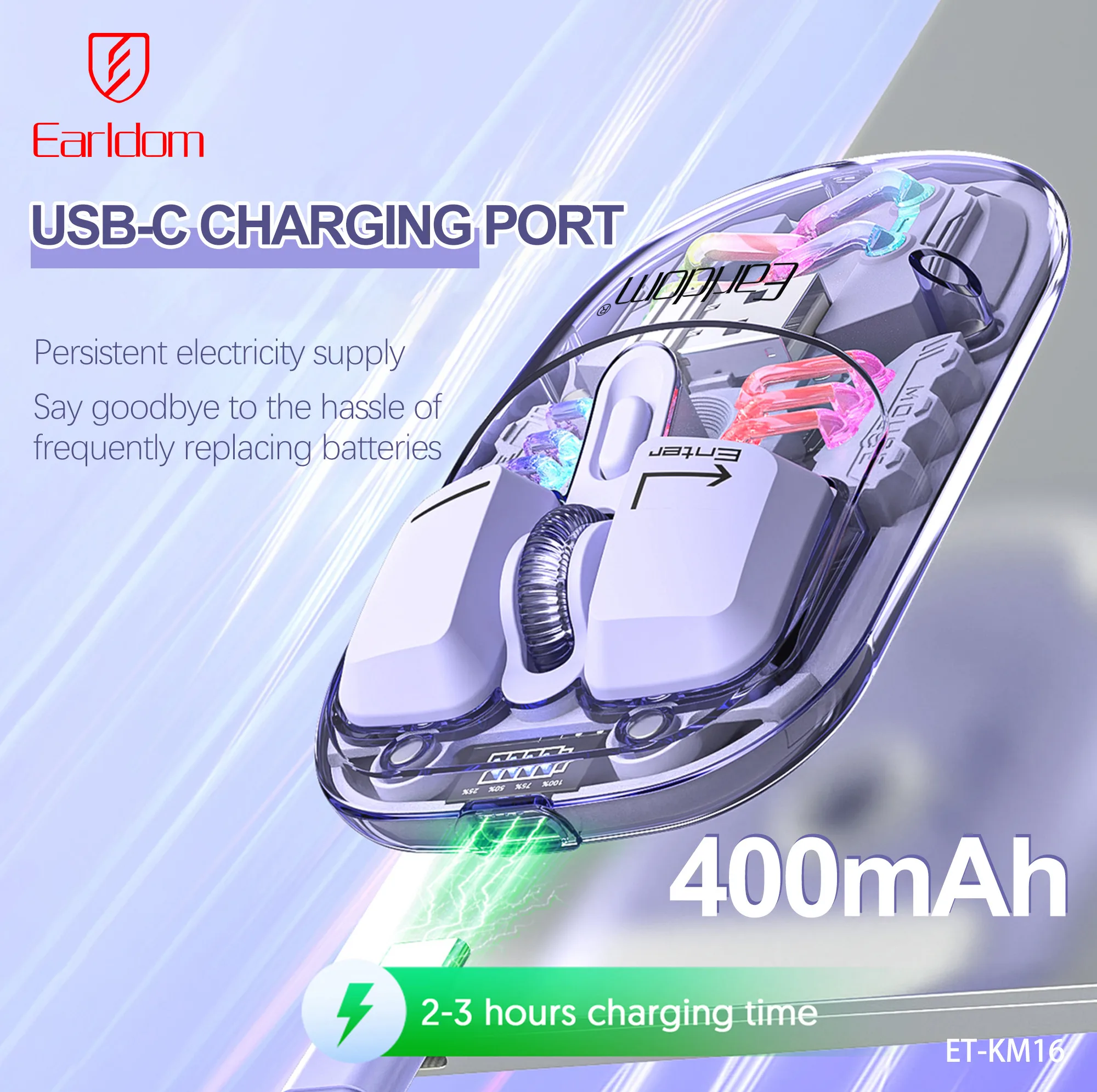 ماوس بی سیم ارلدام مدل DUAL MODE KM16