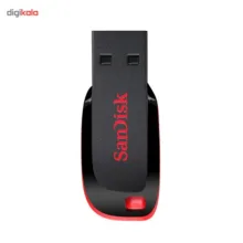 فلش مموری 16 گیگابایت سن دیسک مدل Cruzer Blade CZ50 با رابط USB 2.0 Type-A، طراحی بدون درپوش و قابلیت رمزگذاری اطلاعات
