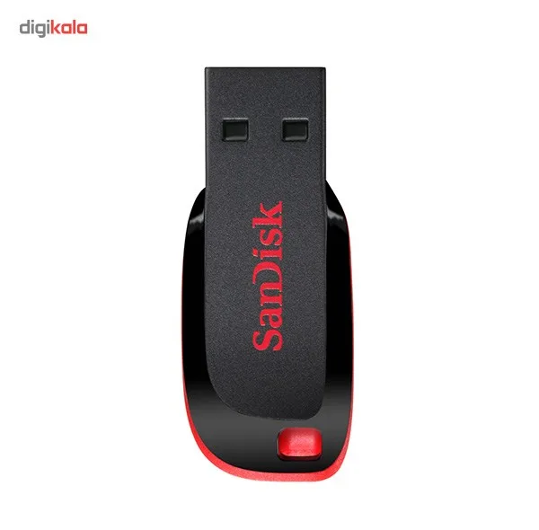فلش مموری 16 گیگابایت سن دیسک مدل Cruzer Blade CZ50 با رابط USB 2.0 Type-A، طراحی بدون درپوش و قابلیت رمزگذاری اطلاعات