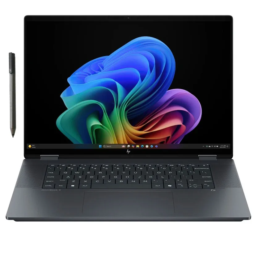 لپ تاپ 16 اینچی اچ پی مدل OmniBook X Flip 16-as0023dx-Core Ultra 7 256V-16GB LPDDR5X 8533MHz-1TB SSD-Touch-Backlit-W به همراه قلم