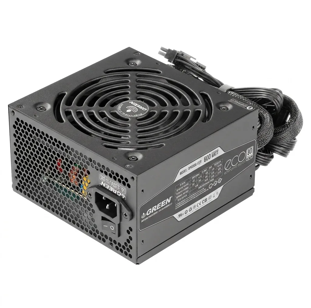 منبع تغذیه کامپیوتر گرین مدل GP600A-ECO Rev3.1